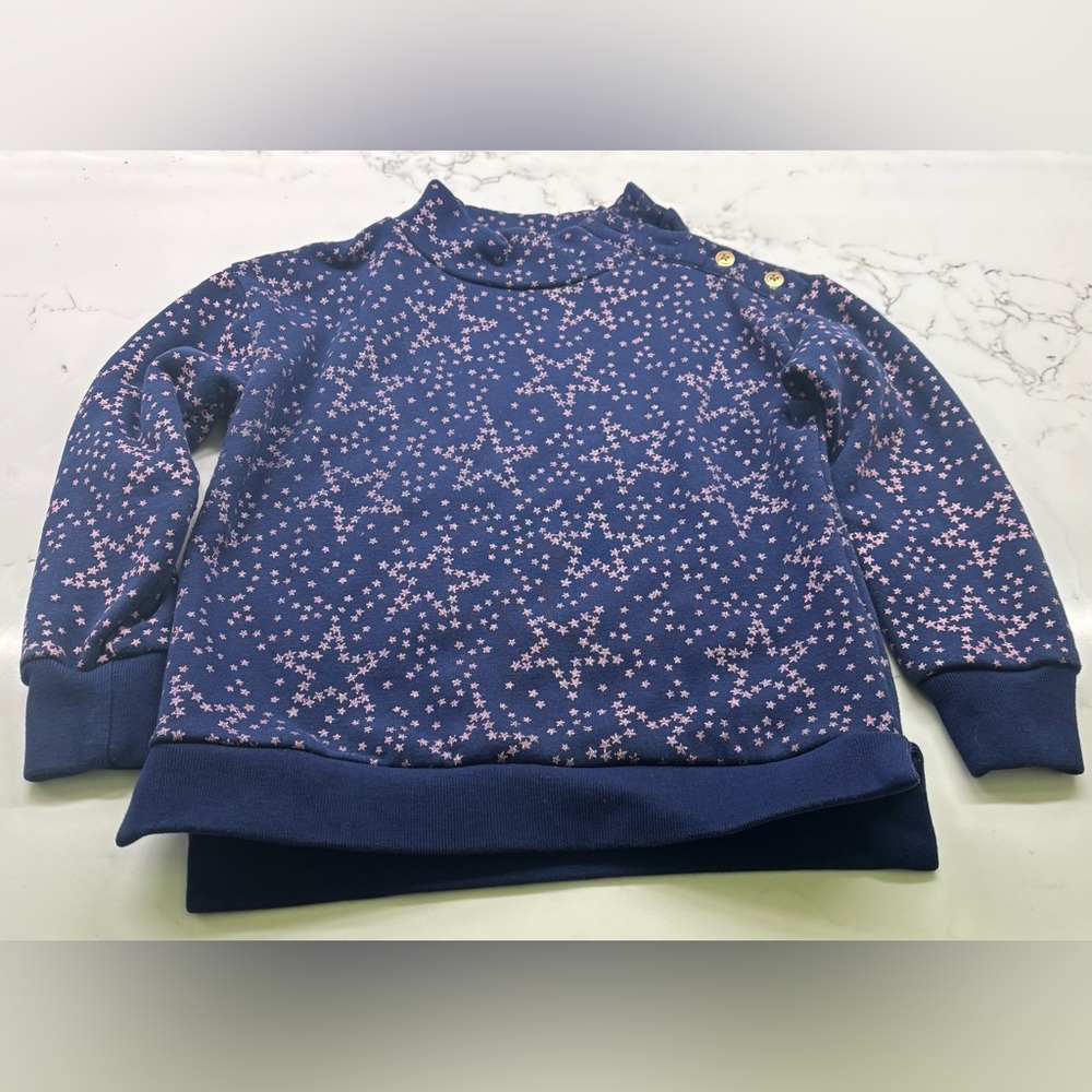 Crewcuts Purple with Pink Star sweatshirt